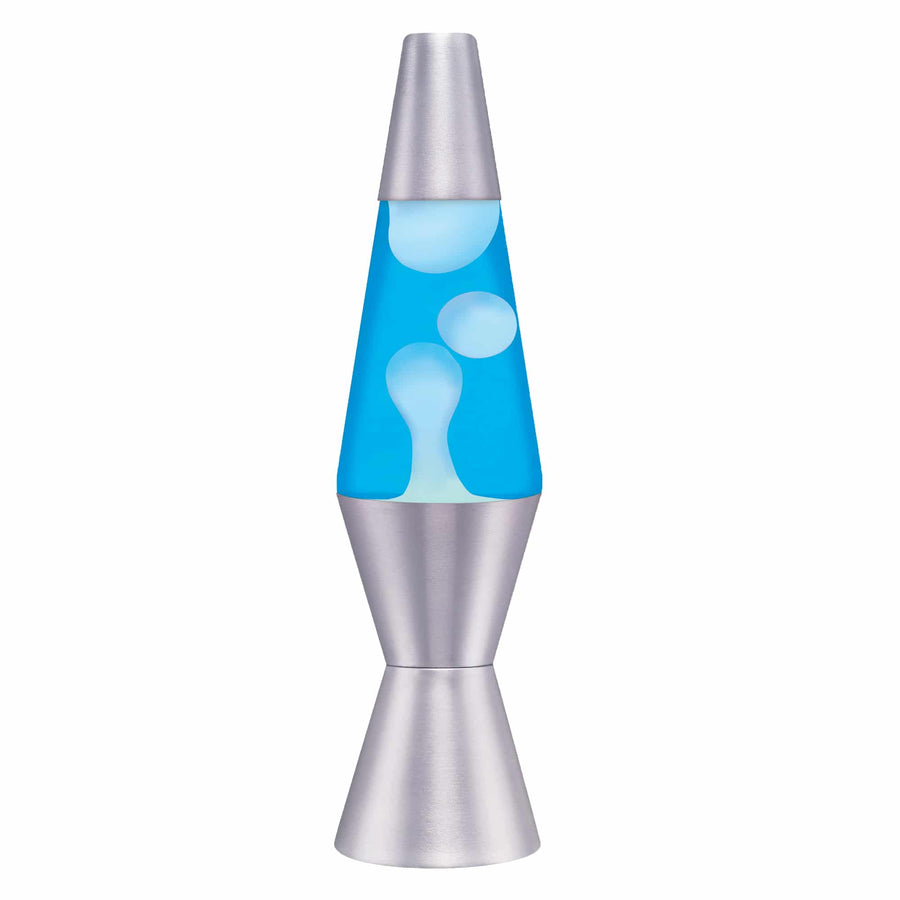 11.5″ LAVA LAMP – WHITE/BLUE/SILVER Y3