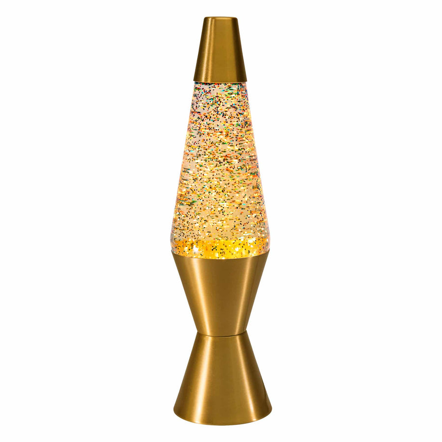 14.5″ LAVA LAMP RAINBOW GLITTER – CLEAR/GOLD A3